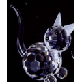 Optic Crystal Cat Figurine w/ Frosted Ears